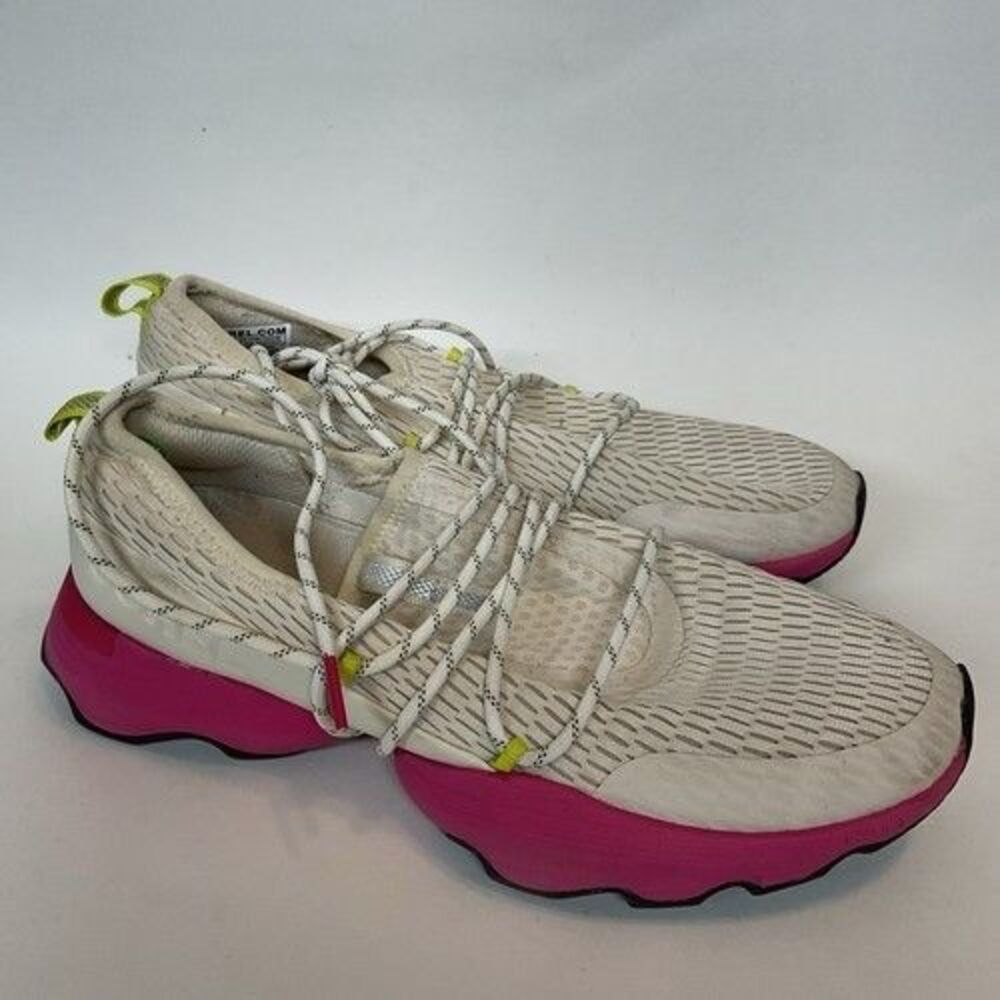Sorel Kinetic Impact Pink/White Lace Up Cactus Sneakers Women 9.5 Vietnam Mesh - Picture 12 of 12
